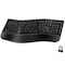 Delton Wireless Ergonomic Keyboard with Wrist Rest 3D Curved Keys Full Size 104 Keys Auto Pair USB DKBERG24G8-WB - alternate 1